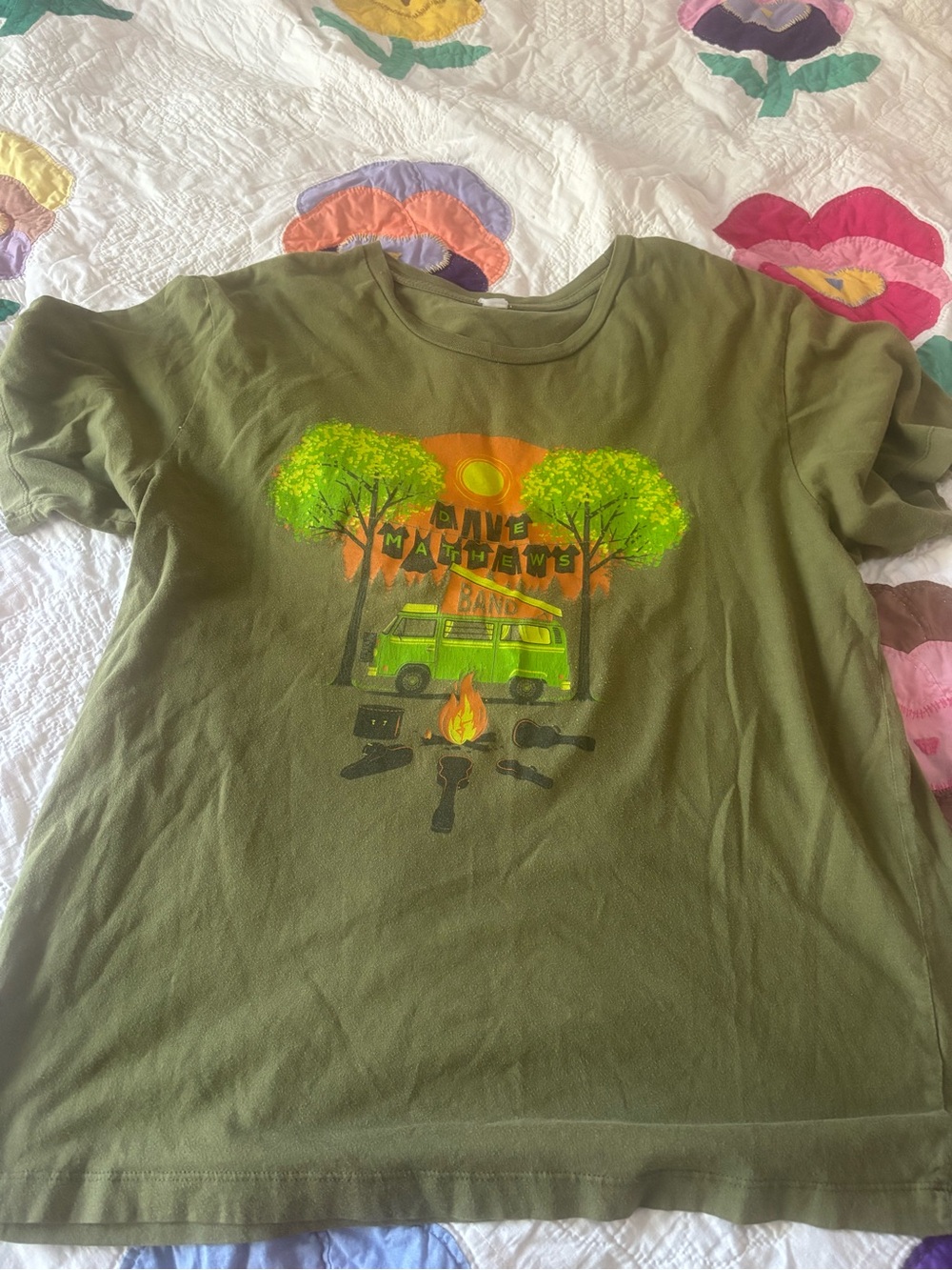 Olive Green Kids Graphic Tee